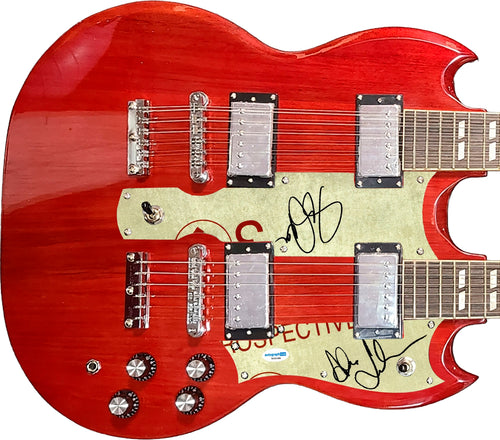 Rush Signed 18-String Double Neck SG Signature Edition Graphics Guitar