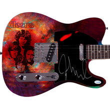 Load image into Gallery viewer, The Doors John Densmore Signed &quot;Psychedelic Silhouette&quot; 1/1 Graphics Guitar
