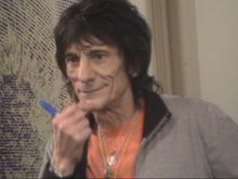 Load image into Gallery viewer, Ronnie Wood of The Rolling Stones Signed Custom Fender Graphics Guitar
