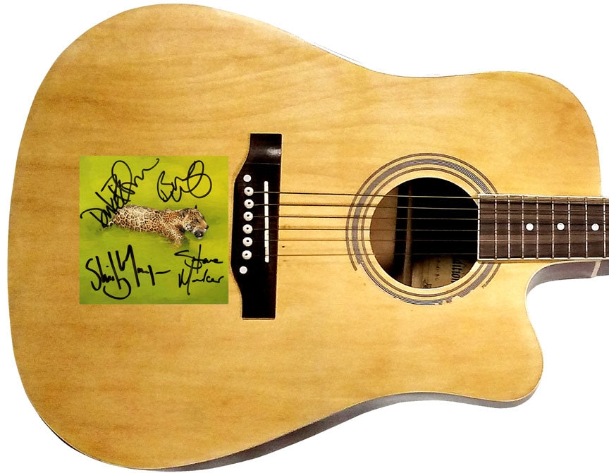 Garbage X4 Autographed Empty CD Cover Acoustic Guitar