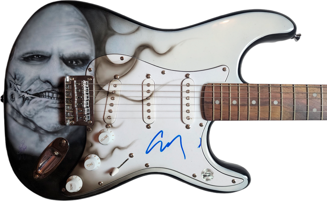 Slipknot Corey Taylor Signed Fender Hand Airbrushed Painting Guitar Exact Proof