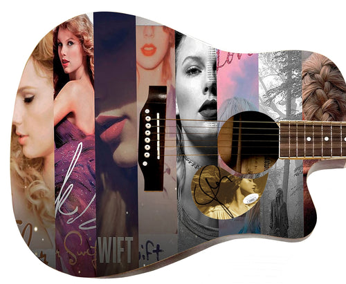 Taylor Swift Signed Custom Graphics Acoustic Guitar
