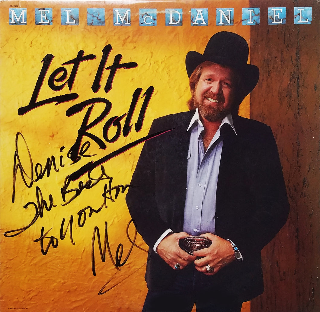 Mel McDaniel Autographed Signed Record Album LP