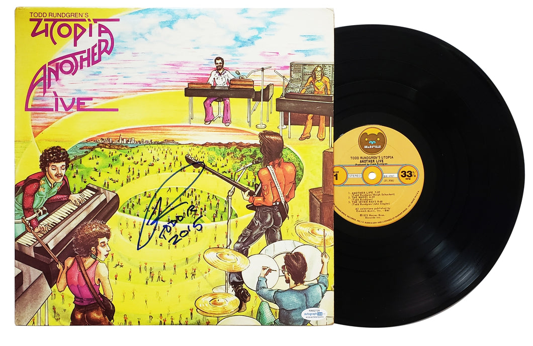 Todd Rundgren Autographed Signed Album LP Utopia