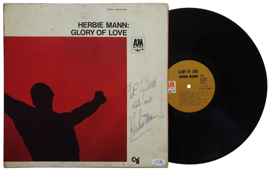 Herbie Mann Autographed Signed Album Record LP JAZZ