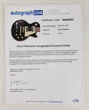 Load image into Gallery viewer, Ozzy Osbourne Autographed Les Paul Epiphone Graphics Photo Guitar BAS Witness
