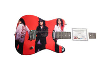 Alice Cooper Autographed Triple Graphics Photo Guitar