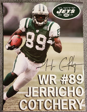 Load image into Gallery viewer, Jerricho Cotchery Autographed New York Jets NY 18x24 Poster
