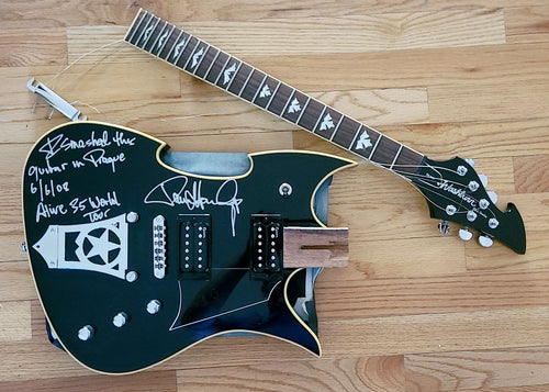 KISS Paul Stanley Autographed Smashed Concert Used Prague 08 Guitar Exact Proof