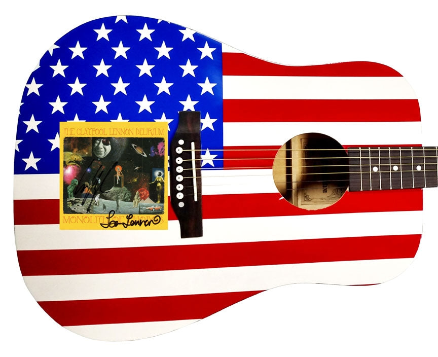 Les Claypool Sean Lennon Signed Monolith Of Phobos USA Acoustic Guitar RD C