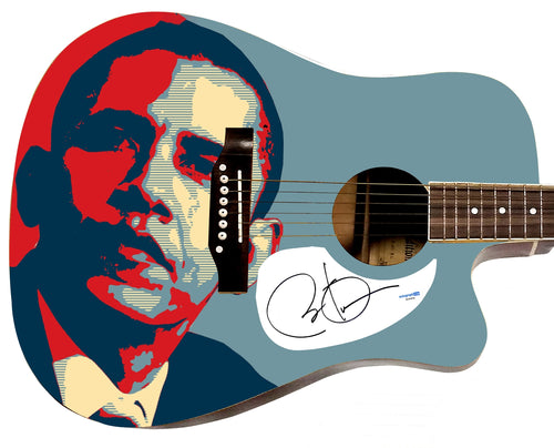 President Barack Obama Signed Custom Graphics Guitar