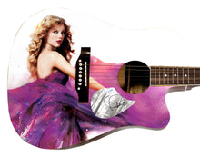 Load image into Gallery viewer, Taylor Swift Signed Custom Graphics Acoustic Guitar
