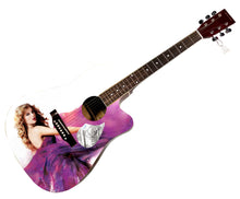 Load image into Gallery viewer, Taylor Swift Signed Custom Graphics Acoustic Guitar ACOA
