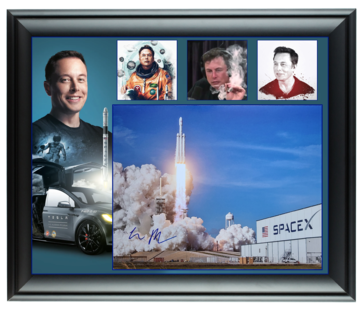 Elon Musk Autographed 16x20 Framed SpaceX Tesla Photo ACOA FULL LOA