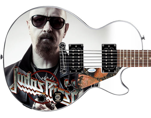 Rob Halford of Judas Priest Signed Custom Graphics Epiphone Guitar