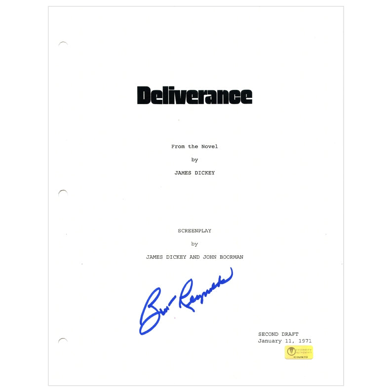 Burt Reynolds Autographed Deliverance Script Screenplay Celebrity Authentics