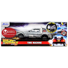 Load image into Gallery viewer, Michael J. Fox Christopher Lloyd Signed Back to the Future 1:24 DeLorean Car
