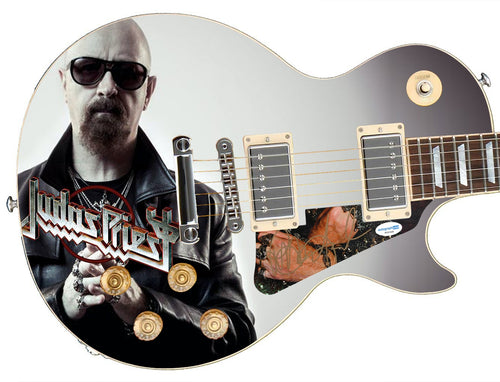 Rob Halford of Judas Priest Signed Custom Graphics Guitar