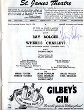 Load image into Gallery viewer, Ray Bolger Autographed Signed Where&#39;s Charley 1950 Playbill A
