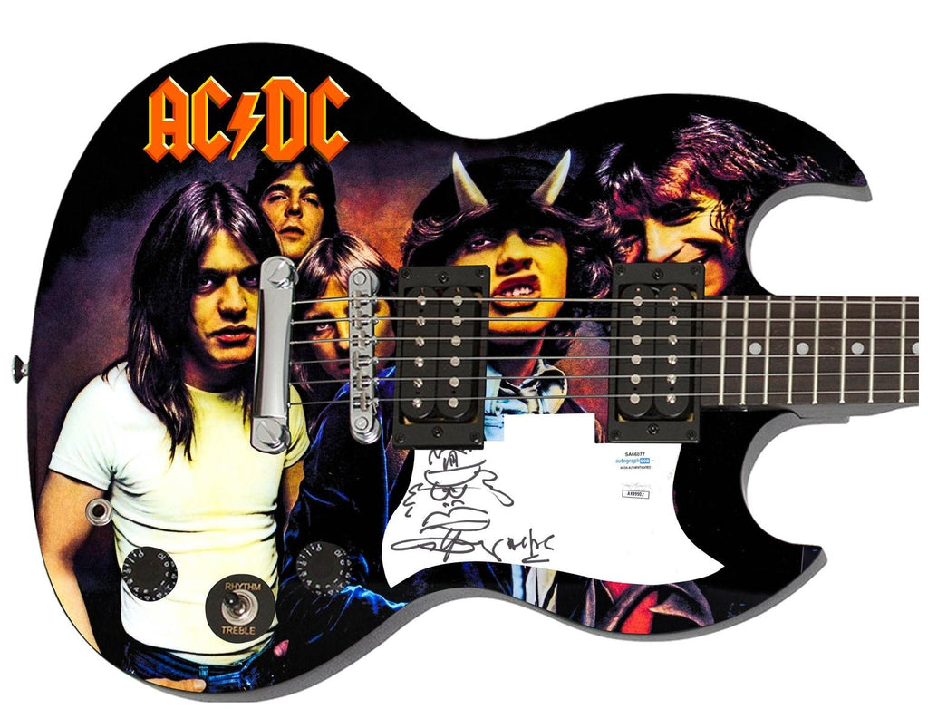 Angus Young AC/DC Autographed Sketch Graphics Highway To Hell