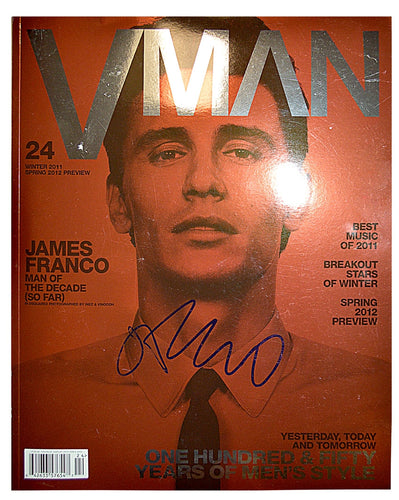 James Franco Autographed Signed Vman Magazine 