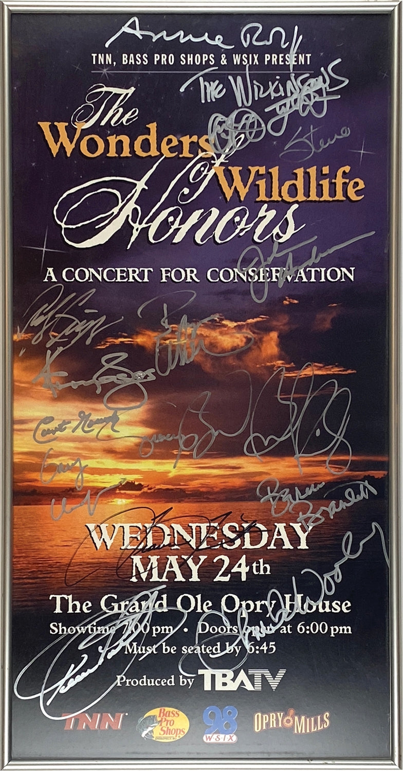 Grand Ole’ Opry Multi-Signed Framed Poster Kenny Rogers Brad Paisley Plus