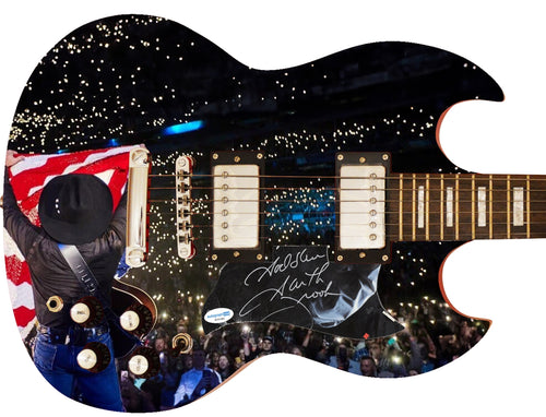 Garth Brooks Signed Custom Graphics Guitar