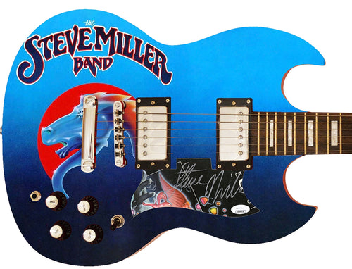 Steve Miller Signed Custom Graphics Guitar