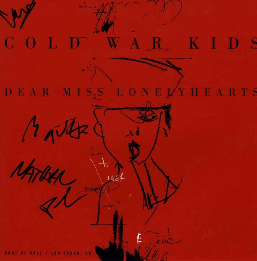 Cold War Kids Autographed X4 Lonely Hearts Album Flat