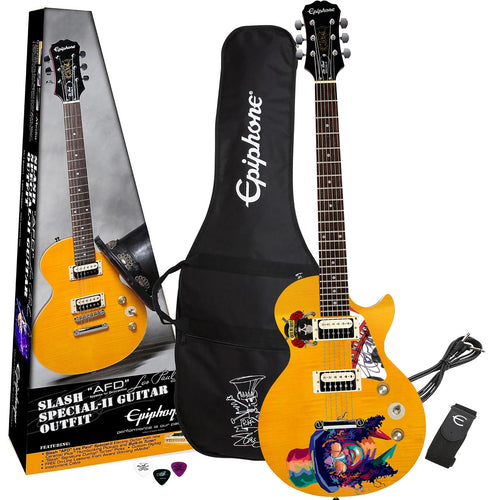 Slash of Guns N Roses Signed Custom Graphics Epiphone AFD Special II Guitar