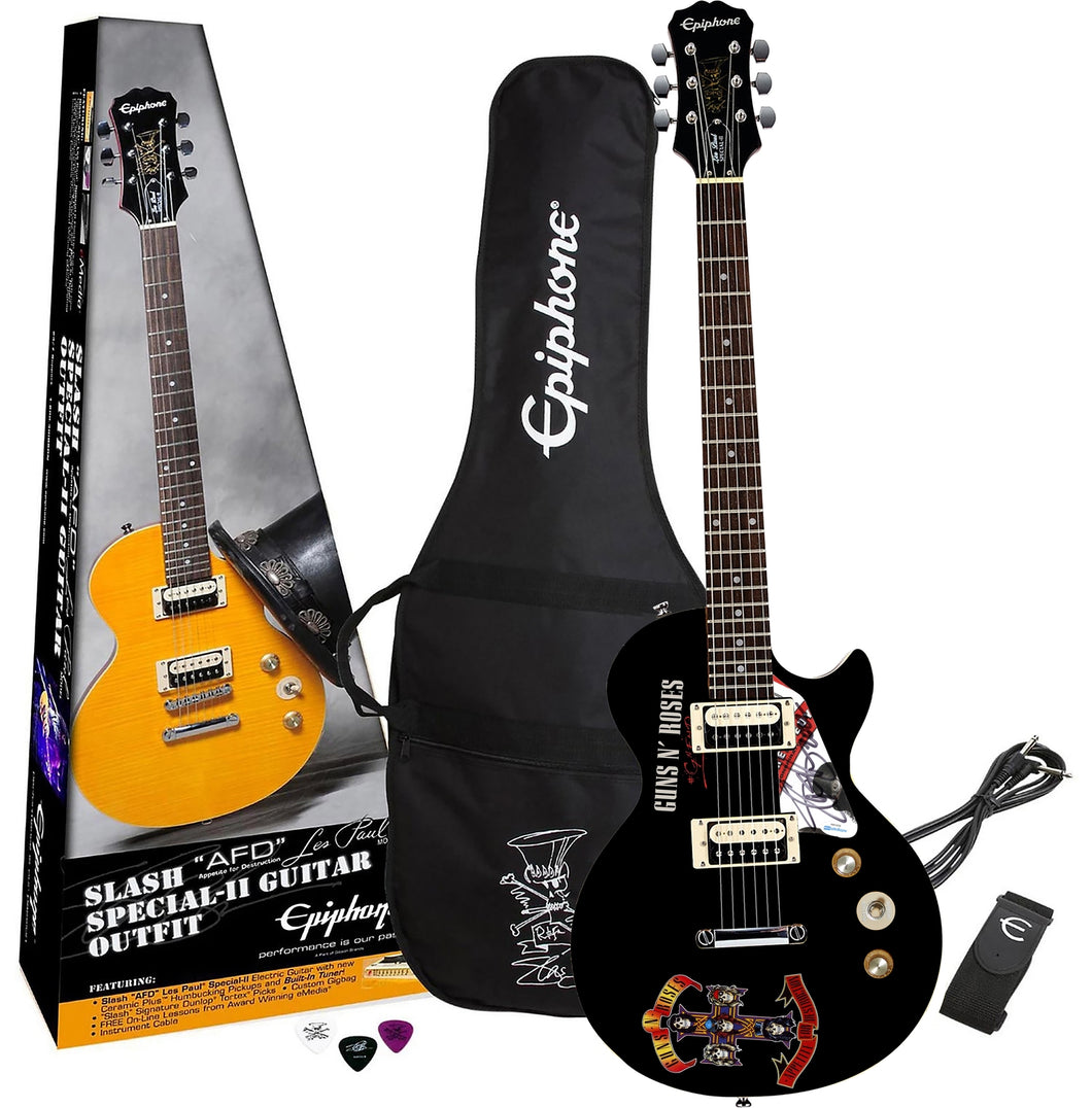 Slash of Guns N Roses Signed Custom Graphics His Model Epiphone Guitar