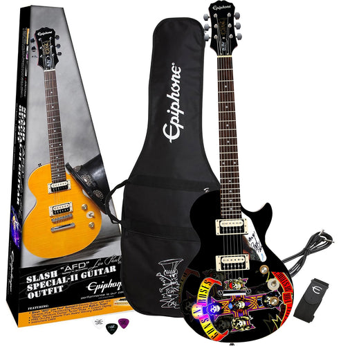 Slash of Guns N Roses Signed Custom Graphics His Model Epiphone Guitar