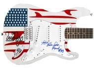 Mike Love of The Beach Boys Signed Custom Graphics Guitar