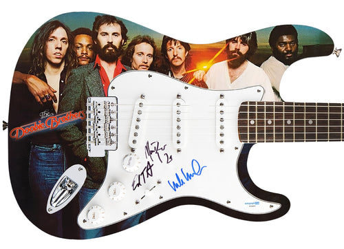 The Doobie Brothers Signed Custom Graphics Guitar
