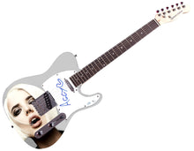 Load image into Gallery viewer, Agyness Deyn Signed Custom Graphics Guitar ACOA
