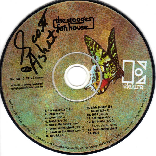 The Stooges Scott Asheton Autographed Signed Fun House CD