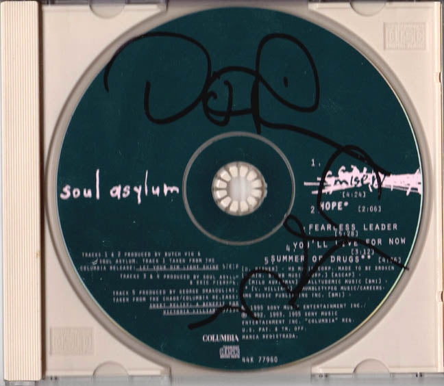 Soul Asylum Autographed Signed x2 Misery CD