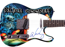 Load image into Gallery viewer, Alice Cooper Signed Custom Graphics Guitar
