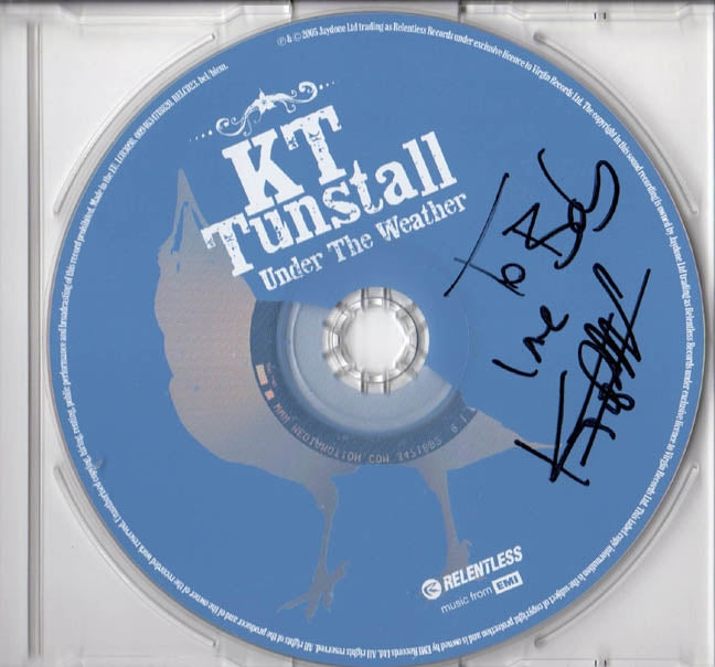 KT Tunstall Signed Under The Weather CD 