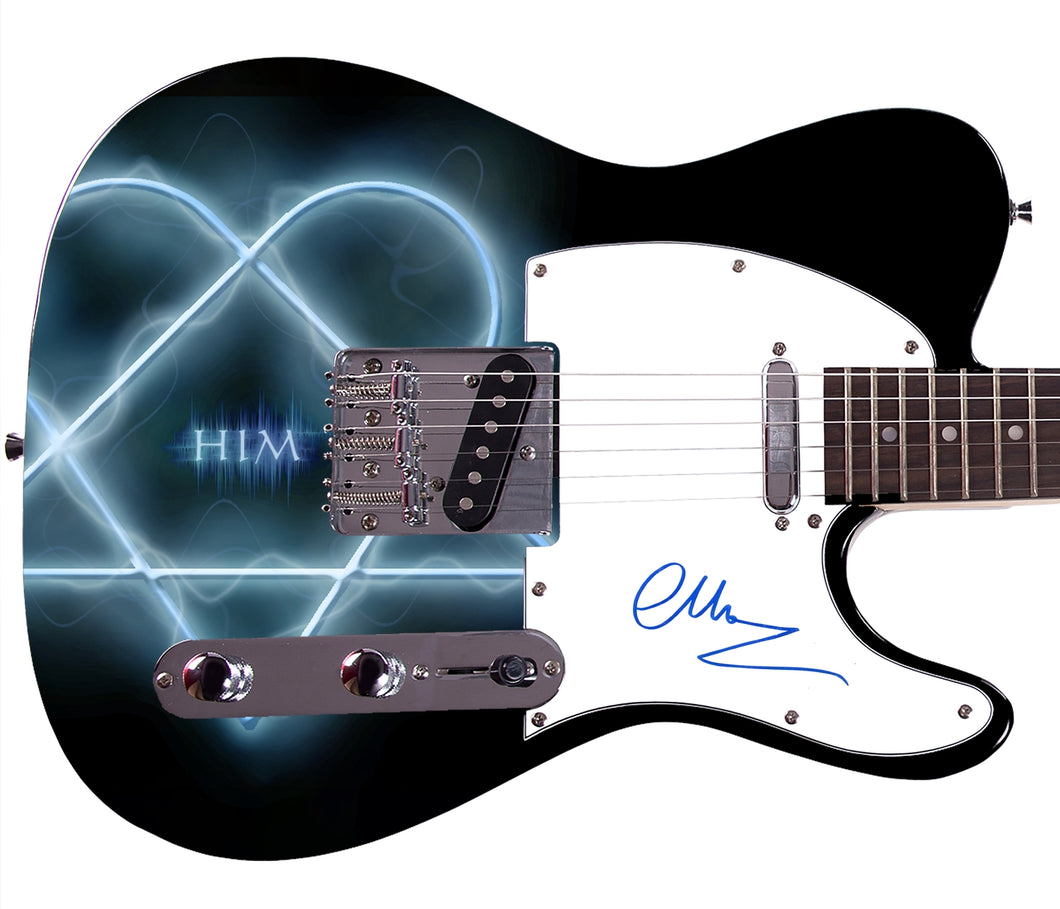 Mikko Paananen Mige of Him Signed Custom Graphics Guitar