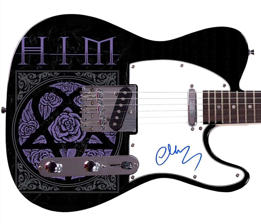 Mikko Paananen Mige of Him Signed Custom Graphics Guitar