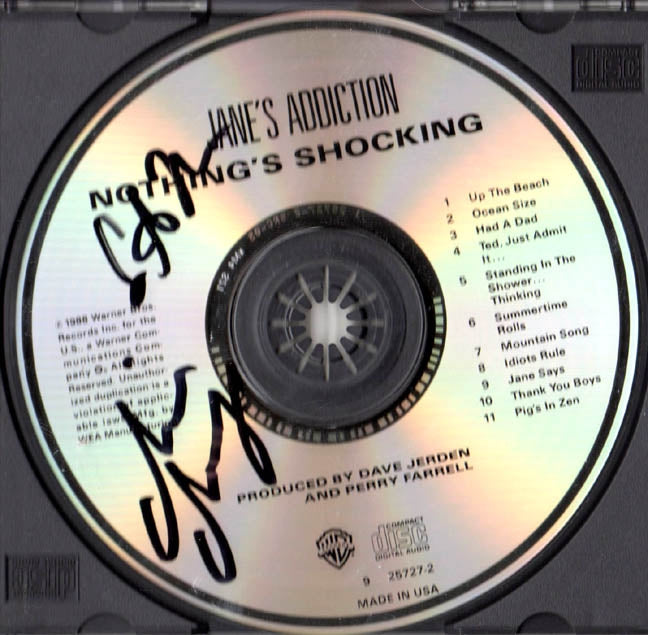 Janes Addiction Autographed Signed Shocking CD