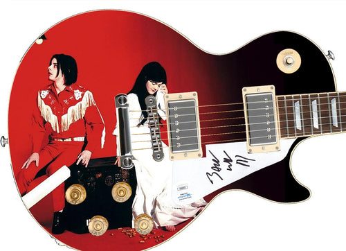 Jack White of The White Stripes Signed Custom Graphics Guitar
