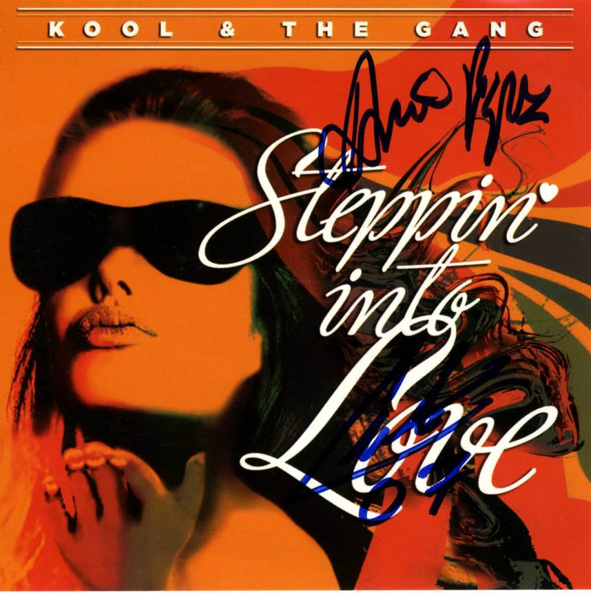 Kool & The Gang Signed X2 Steppin Into Love CD Cover