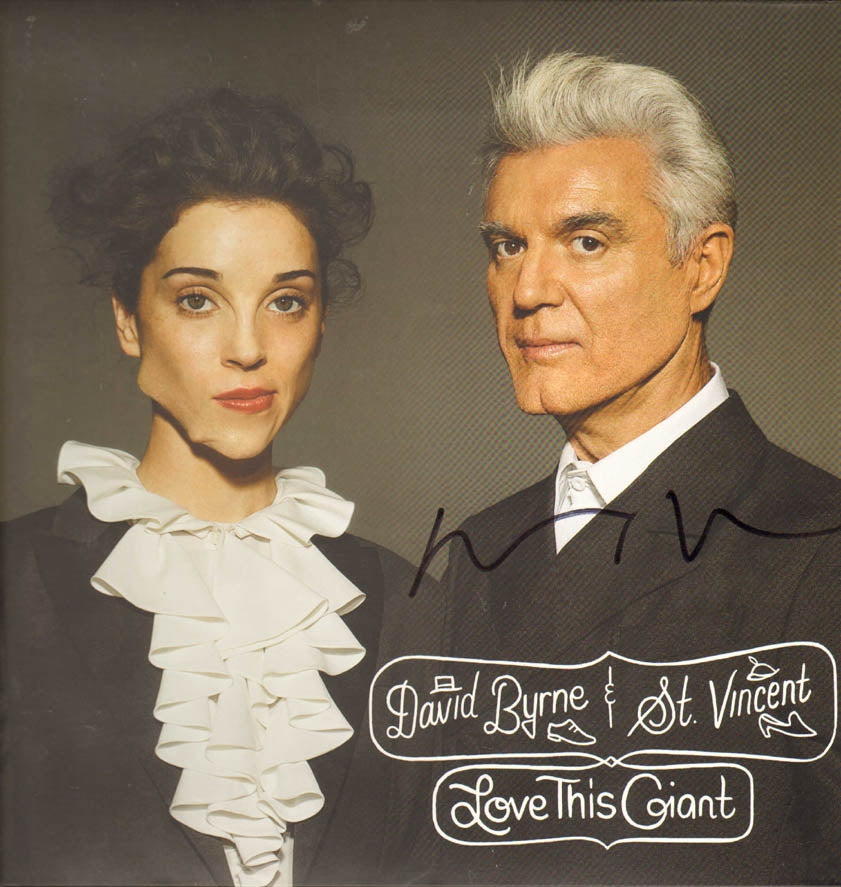 David Byrne Autographed Signed Love This Giant Album 