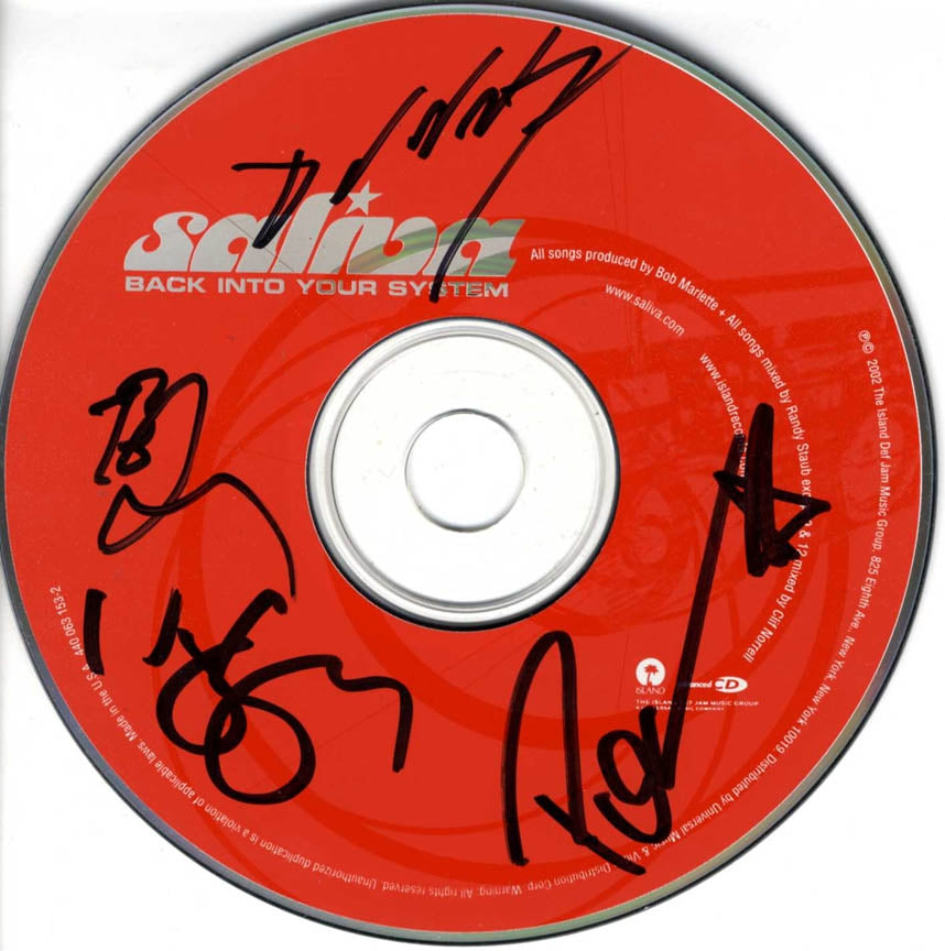 Saliva Autographed X5 Signed Back Into Your System CD 