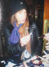 Load image into Gallery viewer, Aerosmith Steven Tyler Autographed Microphone w Stand &amp; Scarves Display ACOA
