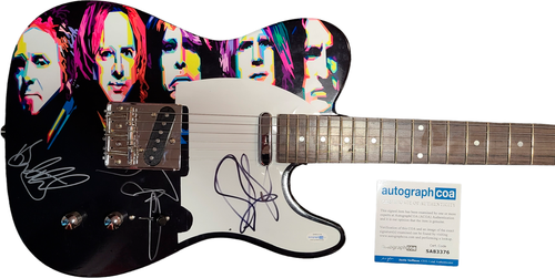 Aerosmith Autographed Signed 1:1 Custom Graphics Photo Guitar