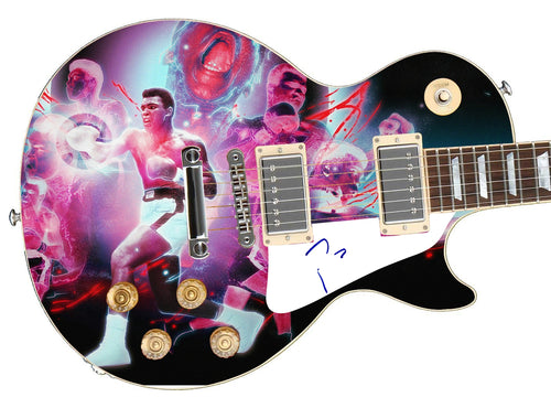 Muhammad Ali Autographed Custom Graphics 1/1 Photo Guitar