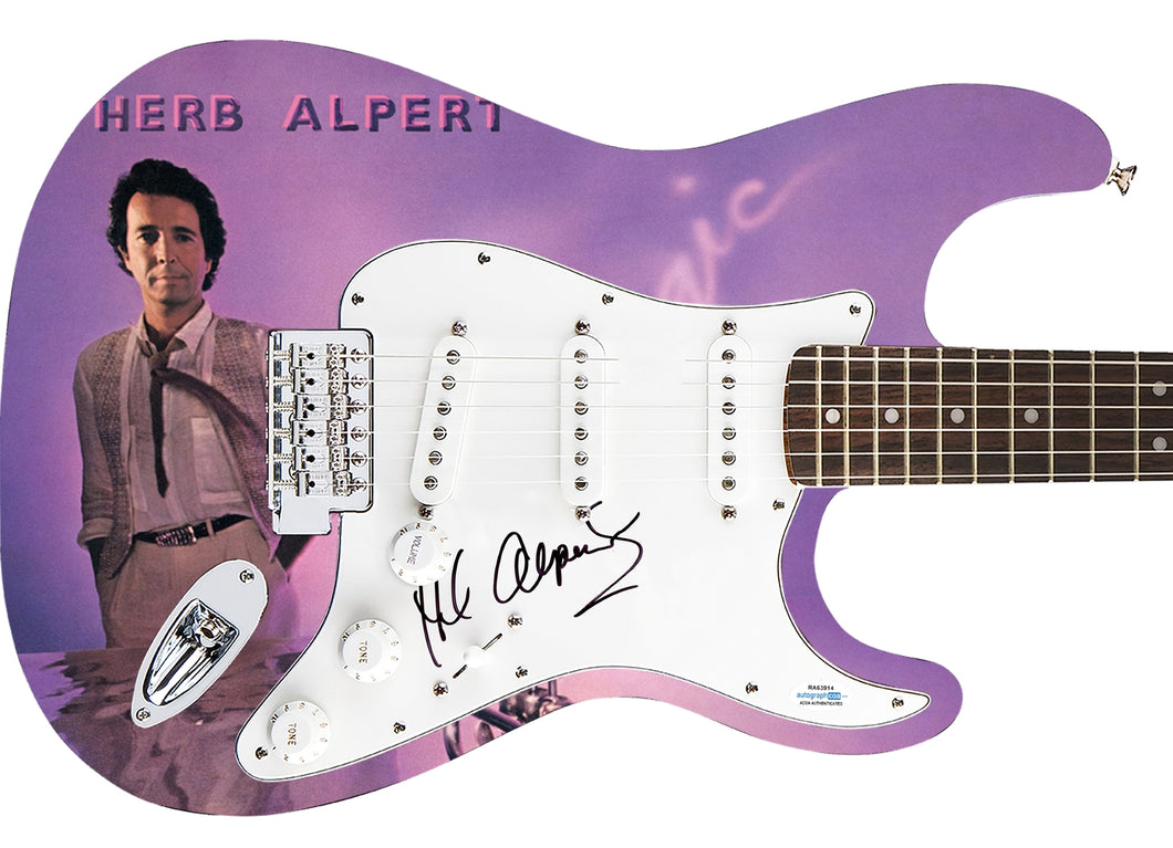 Herb Alpert Autographed Signed 1/1 Custom Graphics Photo Guitar